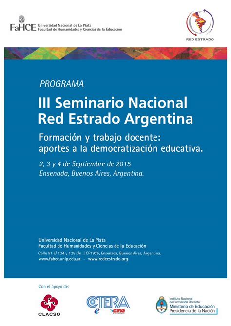 Pdf Programa Facultad De Trabajo Social Unlp Presentaci N La