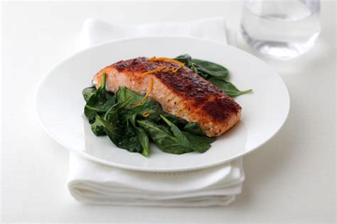 Smoked Paprika Salmon With Spinach Epicurious