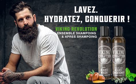 Viking Revolution Shampoing Barbe Homme Après Shampooing Barbe