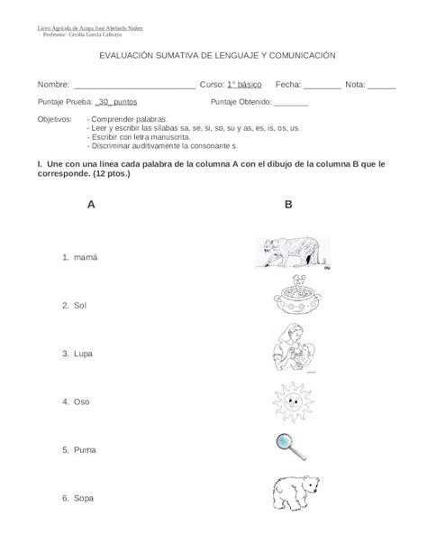 DOC Prueba Sumativa Consonantes S L M Y P DOKUMEN TIPS