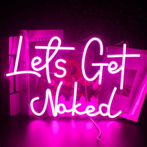 Wanxing Let S Get Naked Led Neon Light Signs Usb Power For Party Bar Bedroom Salon Home