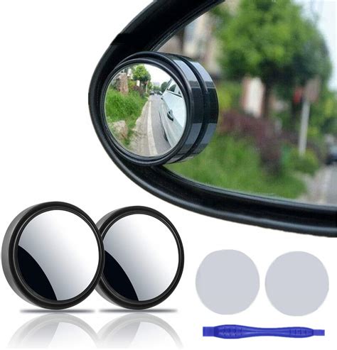 Pcs Blind Spot Mirrors Round Hd Glass Convex Wide Angle Side