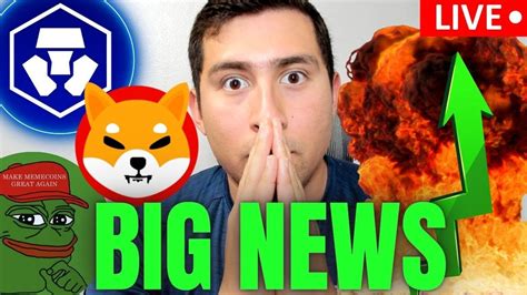 CRYPTO UPDATES PEPE COIN CRONOS SHIBA INU BITCOIN LIVE YouTube