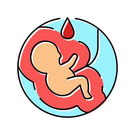 Pregnancy Hiv Transmission Color Icon Vector Illustration 19539328