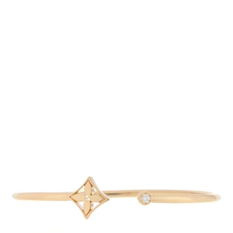 Louis Vuitton K Yellow Gold Diamond Idylle Blossom Twist Bracelet