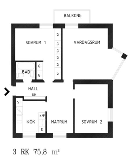 3 rum 76 kvm Södra Stapeltorgsgatan 9A i Gävle Gävleborgs län