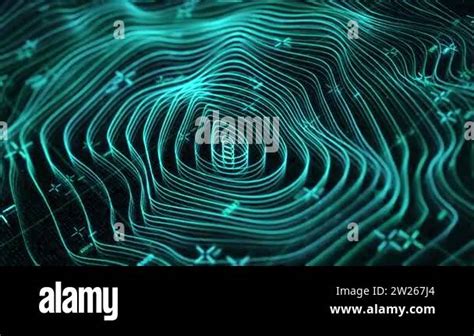 Abstract animation of digital surface map. Animation. Neon gemetric map ...