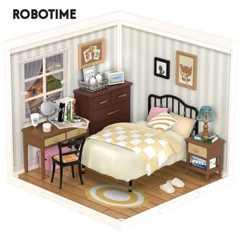 Robotime Rolife Building Block Kits 3d Puzzle Toy Super Store Sweet Dream Bedroom Plastic Diy