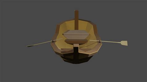 New into blender. My low poly boat (Rendered with default eevee options ...