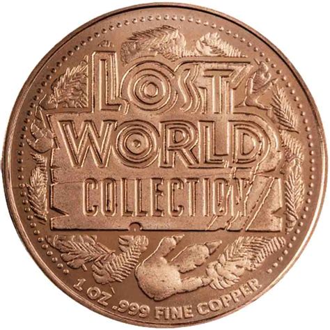 Oz The Lost World Collection Velociraptor Copper Round L Bgasc