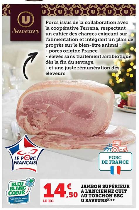 Promo Jambon Sup Rieur L Ancienne Cuit Au Torchon Bbc U Saveurs Chez