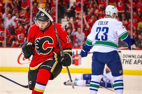 Watch N J S Johnny Gaudreau Scores St Playoff Goal In Calgary Flames