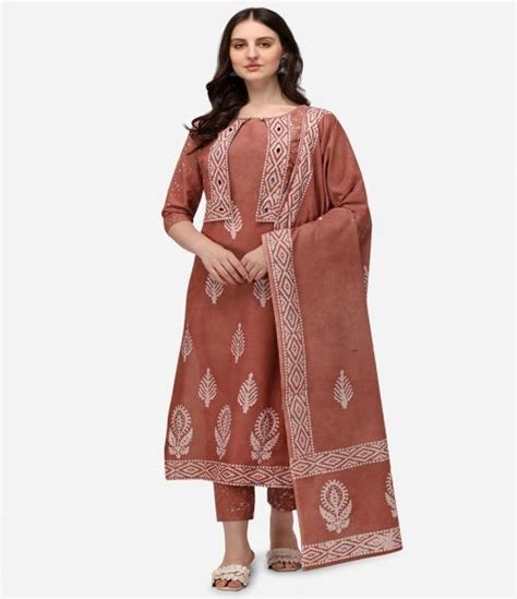 Buy Sitaram Designer Women Copper Coloured Ethnic Motifs Printed Pure