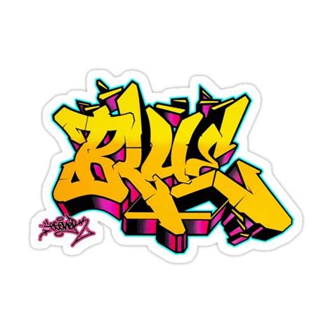 Blue By Esone Urban Graffiti Street Style Sticker For Sale By