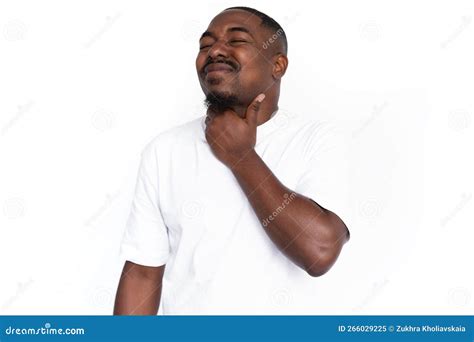 Irritated Young Man Suffering From Sore Throat Stock Image Image Of