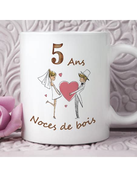 Tasse Mug Cadeau Anniversaire Ans De Mariage Noce De Bois Original