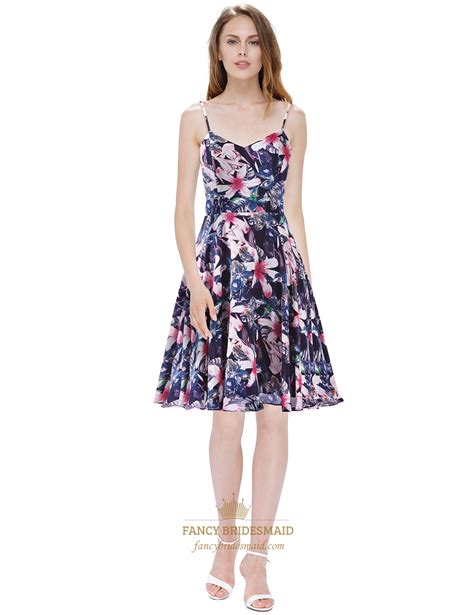 Online India Floral Print Spaghetti Strap Dress Formal Karen Scott