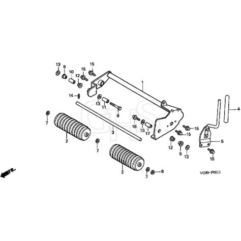 Honda HRB425C QDE A MZCF 8500001 9999999 Roller Diagram GHS