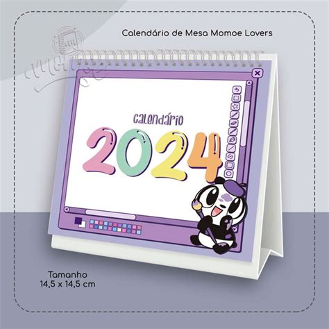 Calendário de Mesa Momoe Lovers 2024 Elo7 Produtos Especiais