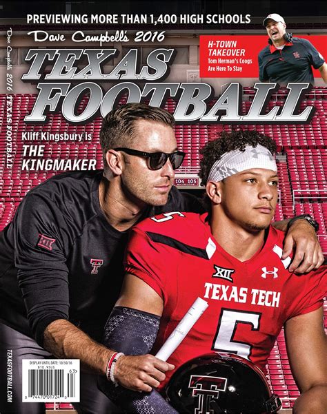 Kliff Kingsbury And Patrick Mahomes Make Cover Of Dave Campbells Texas