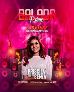 Flyer Show Balada Priscila Senna Social Media PSD Editável download