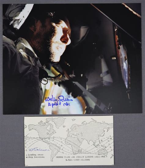 Sold Price Wally Schirra Signed Apollo 7 Items March 6 0122 1200