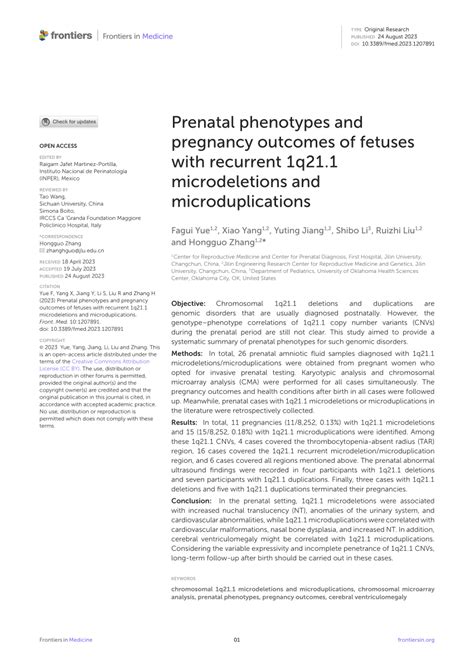 Pdf Prenatal Phenotypes And Pregnancy Outcomes Of Fetuses With