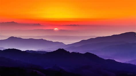 Mountain Sunset 4k Wallpaper