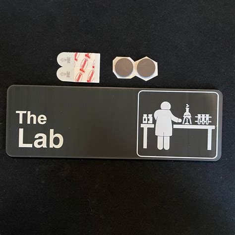 The Lab Sign Laboratory 3d Printed Sign Lab Door Sign Etsy