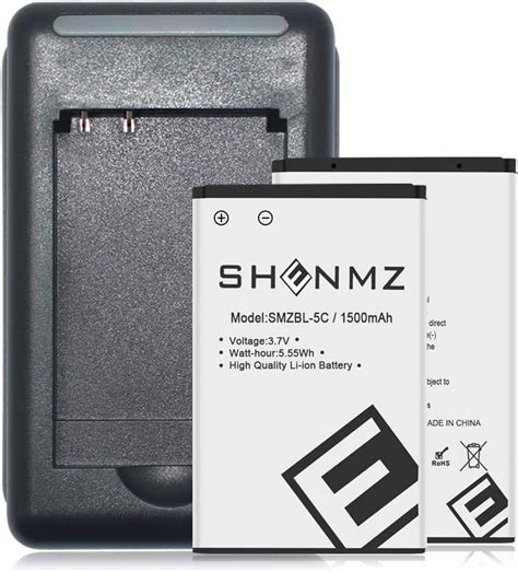 Shenmz Bl 5c Battery Charger 2x 1500mah Replacement Bl 5c Battery With Battery