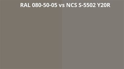 Ral 080 50 05 Vs Ncs S 5502 Y20r Ral Colour Chart Uk