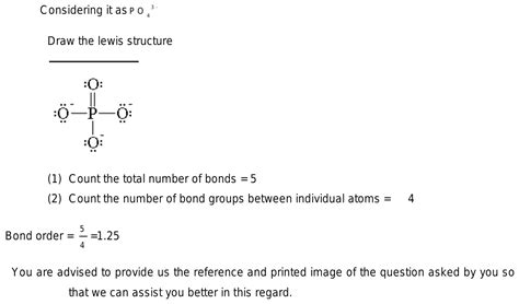 4. Find out bond order in PO4– how to find it