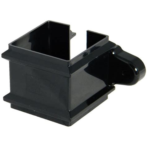 65mm Black Classic Square Downpipe Clip With Lugs RCS4B