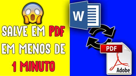 Como Salvar Documento Do Word Em Pdf PASSO A PASSO Curso De Auxiliar