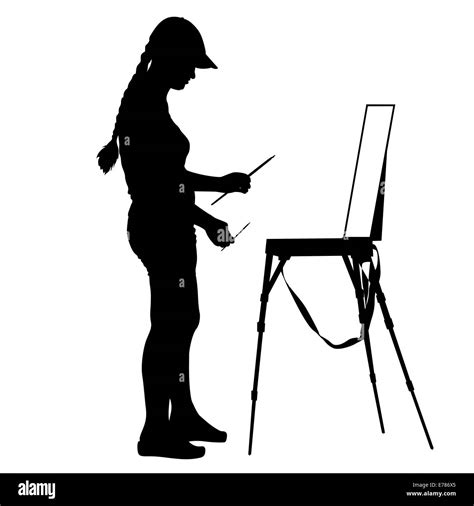 Female Painter Silhouette