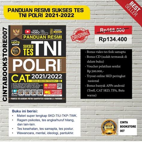 Jual Buku Tni Polri Terbaru Panduan Resmi Sukses Tes Tni Polri 2021