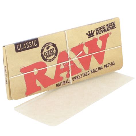 Raw Classic King Size Supreme Rolling Papers 24ct