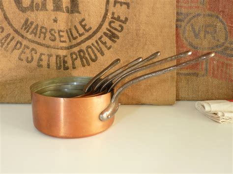 Lot De Casseroles Fabrication Fran Aise En Cuivre Luckyfind