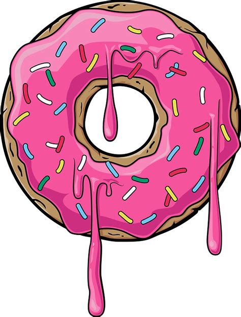 "Cartoon Donut Dripping" Stickers by Chocodole | Redbubble