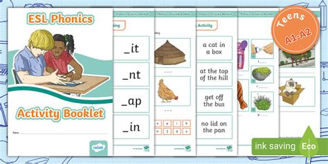 Esl Phonics Activities Booklet Teacher Made Twinkl