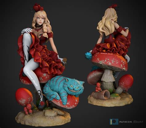 Alice In Wonderland Stl File 3d Model Print Etsy