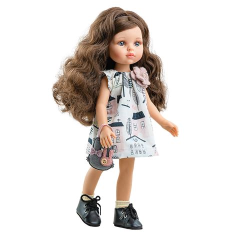 Papusa Carol 32cm Rochie Cu Casute Paola Reina Toys Toys