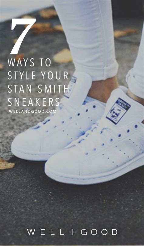 A Person Wearing White Sneakers With The Words 7 Ways To Style Your