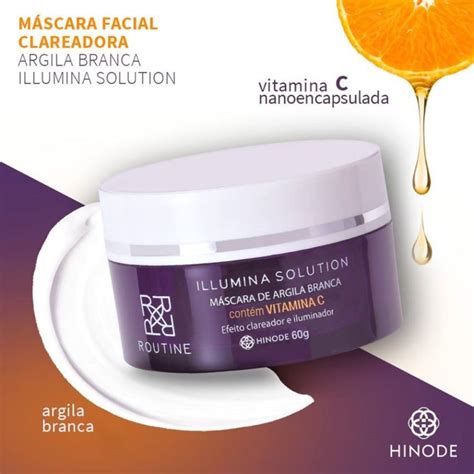 M Scara Facial Clareadora De Argila Branca Illumina Solution Routine