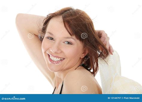 Jugendlich Mädchen Des Sommers Im Bikini Stockbild Bild von beiläufig aufwerfung