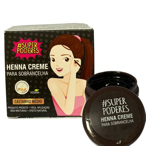 Henna Sobrancelha Profissional Em Creme Pronta Vegana Efeito Natural