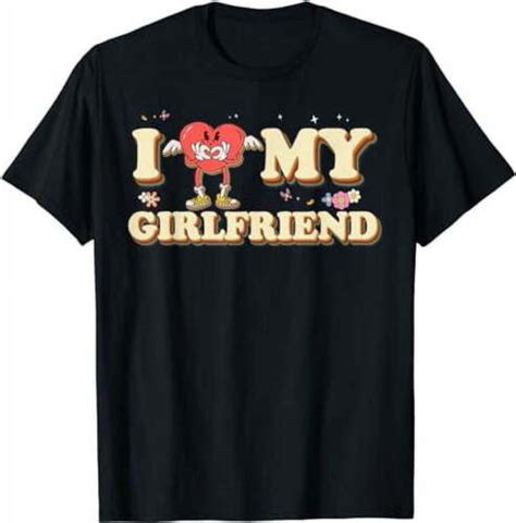 I Heart My Girlfriend Love Valentine Groovy Couple Boyfriend T Shirt Ebay