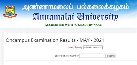 Annamalai University Result Out Check Ug Pg Results