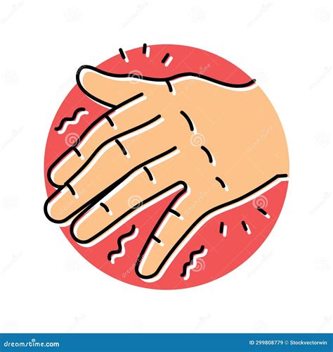 Hand Tremors Disease Symptom Color Icon Vector Illustration Stock