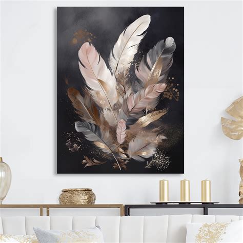 Bungalow Rose Gold Feather Wanderlust Vii Wayfair